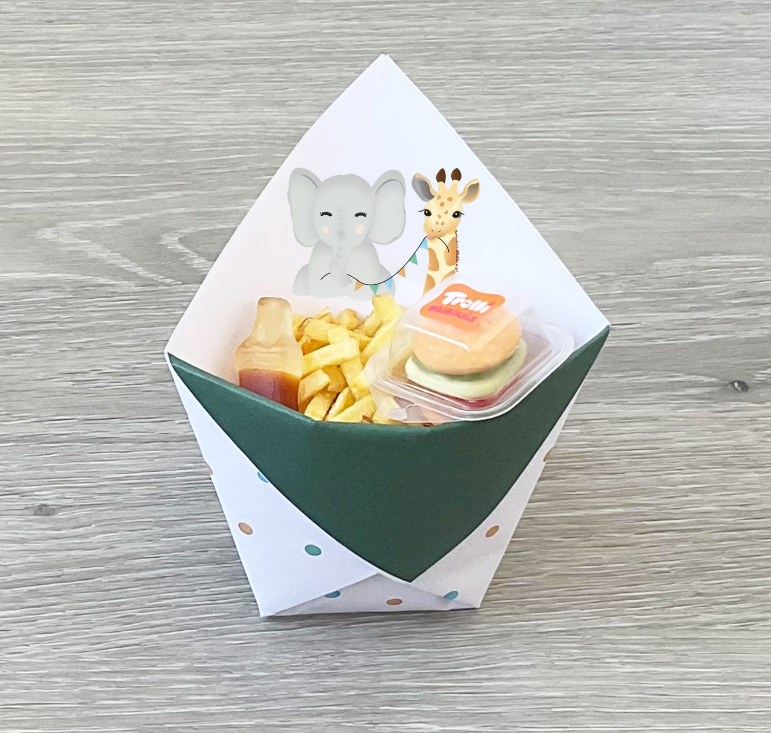 Frietzakjes / traktatie zakjes – Jungle dieren – Printable ...