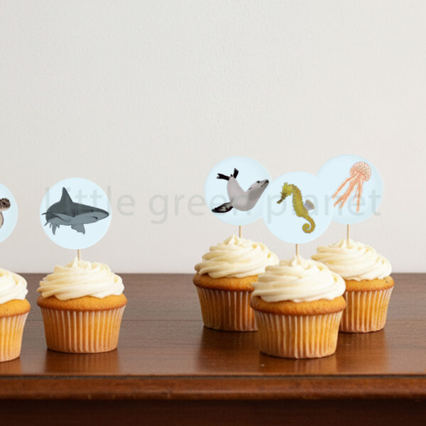 Zeedieren prikkers. Oceaan thema. Onderwater thema traktatie.