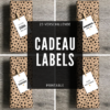 Cadeau labels printable. Zelf cadeaulabels printen. Mini kaartjes. Verjaardag. Juf cadeautje. Meester cadeautje. Geboorte. Beterschap. Zwart wit labels. Set mini kaartjes.