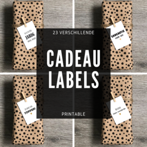 Cadeau labels printable. Zelf cadeaulabels printen. Mini kaartjes. Verjaardag. Juf cadeautje. Meester cadeautje. Geboorte. Beterschap. Zwart wit labels. Set mini kaartjes.