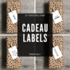 Cadeau labels printable. Zelf cadeaulabels printen. Mini kaartjes. Verjaardag. Juf cadeautje. Meester cadeautje. Geboorte. Beterschap. Zwart wit labels. Set mini kaartjes.