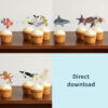 Traktatie prikkers - Zeedieren met contour - Printable. Zeedieren traktatie. Zeedieren traktatie prikkers. Kinderfeestje met zee thema, piraten thema of zeemeermin thema. Babyshower met zeedieren thema / onderwaterwereld thema.