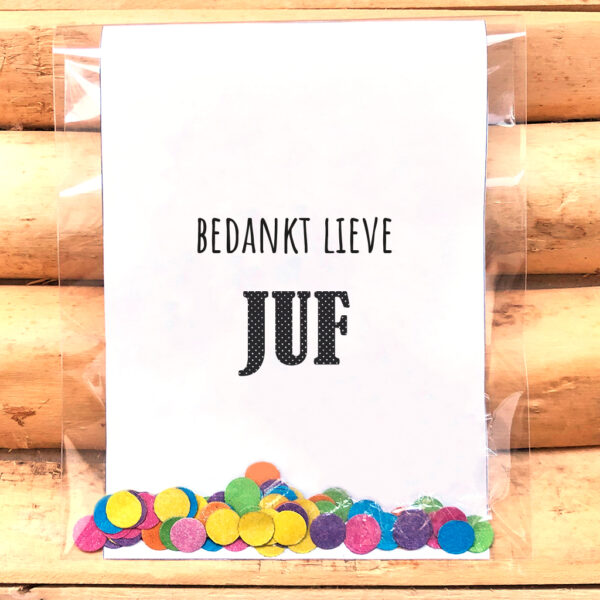 Bedankt lieve juf kaart - Printable.