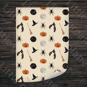 Printable cadeaupapier - Halloween. Halloween inpakpapier printen. Print het A4 of A3 formaat PDF-bestand uit en pak er je cadeautjes mee in!