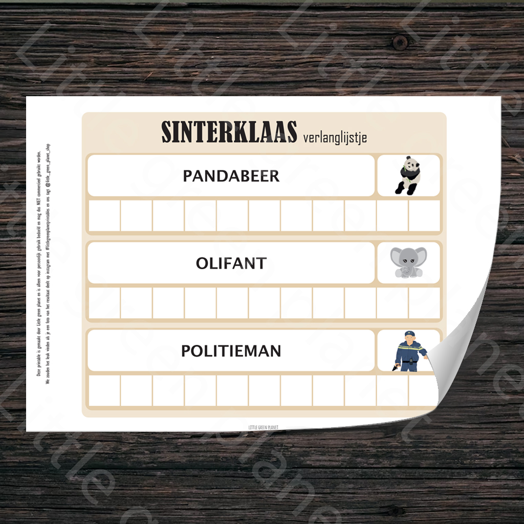 Sensorisch spel. Sinterklaas verlanglijstje.