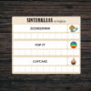 Stempelkaart Sinterklaas - Stempelkaart speelgoed - Scrabble letters