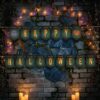 Halloween slinger - Happy Halloween tekst, pompoen en spook - Printable. Halloween slinger maken. Halloween printable. Halloween vlaggetjes. Halloween versiering maken.