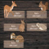 Bosdieren traktatie labels - Printable. Traktatie bosdieren. Traktatie printable. Vos, hert, konijn, egel en eekhoorn. Traktatie kdv en school. Bosdieren feestje. Woodland kinderfeestje.
