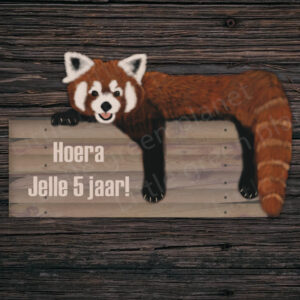 Traktatie labels - Rode panda - Printable