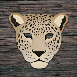 Jungle masker - Luipaard - Printable. Jungle dieren masker. Jungle maskers maken. Jungle feestje. Fotohokje kinderfeestje. Photobooth props.