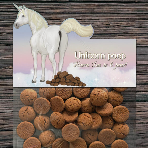 Unicorn poep traktatie label – Bruin – Printable. Unicorn poep traktatie printable. Unicorn poepjes. December traktatie. November traktatie. Pepernoot traktatie.