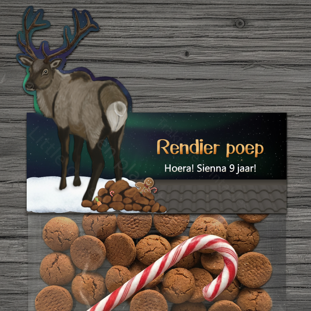 Kerst traktatie label - Rendier poep - Traktatie printable. Rendier traktatie label. Kerst printable. Grappige Kerst traktatie. Kerst traktatie idee. DIY.