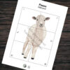 Paas dobbelspel – Set van 7 unieke dobbel puzzels – Printable. Paas spelletje. Paas activiteit thuis, school, kinderopvang, BSO.