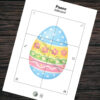 Paas dobbelspel – Set van 7 unieke dobbel puzzels – Printable. Paas spelletje. Paas activiteit thuis, school, kinderopvang, BSO.