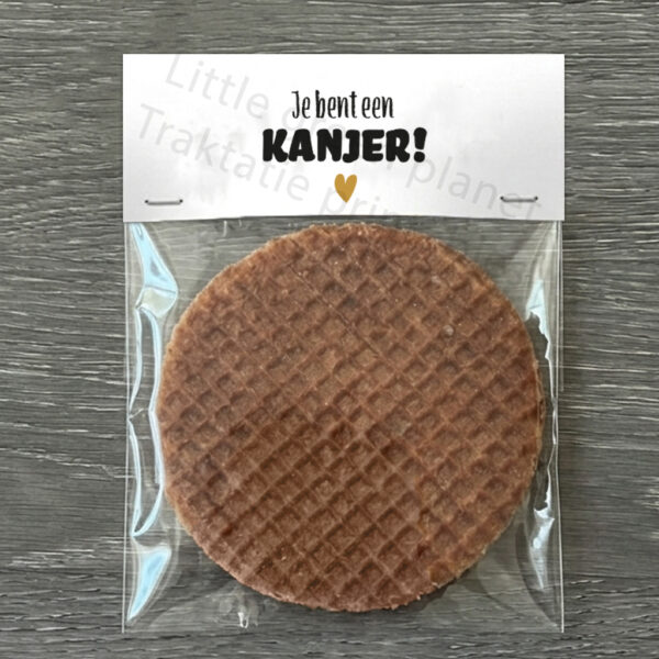 Avondvierdaagse traktatie labels - Printable - Je bent een kanjer. Traktatie printable. Intocht avondvierdaagse. Avondvierdaagse cadeautje. Stroopwafel.