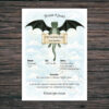 Uitnodiging kinderfeestje – Draak – Gepersonaliseerd – Printable. Uitnodiging printen. Uitnodiging printable. Draken thema feestje.